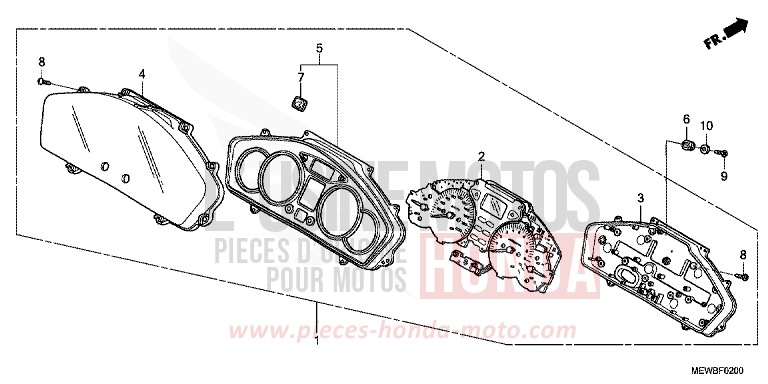 METER for Deauville ABS PEARL CONCOURS BLACK (NHA65) from 2011